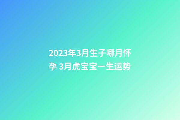 2023年3月生子哪月怀孕 3月虎宝宝一生运势